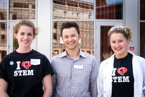Organizers of the I HEART STEM conference: Emily Wonder, Jeremy Chow, and Jennifer Rauch (pictured left to right)